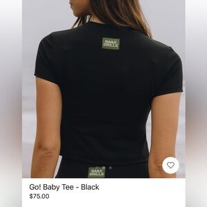 NWT Daily Drills Go! Baby Tee in Black
